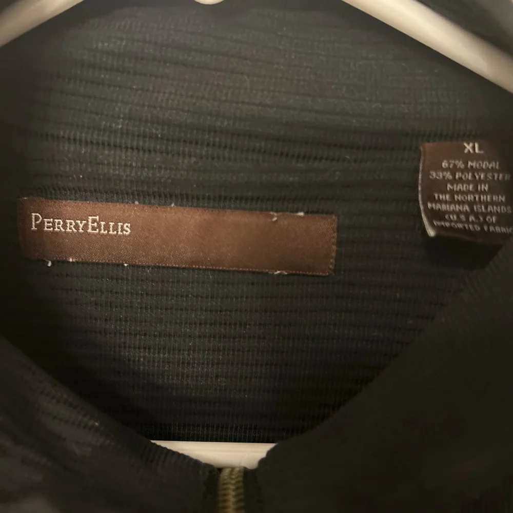 Perry Ellis Charcoal Ribbed Jacket - Picture 2 of 4